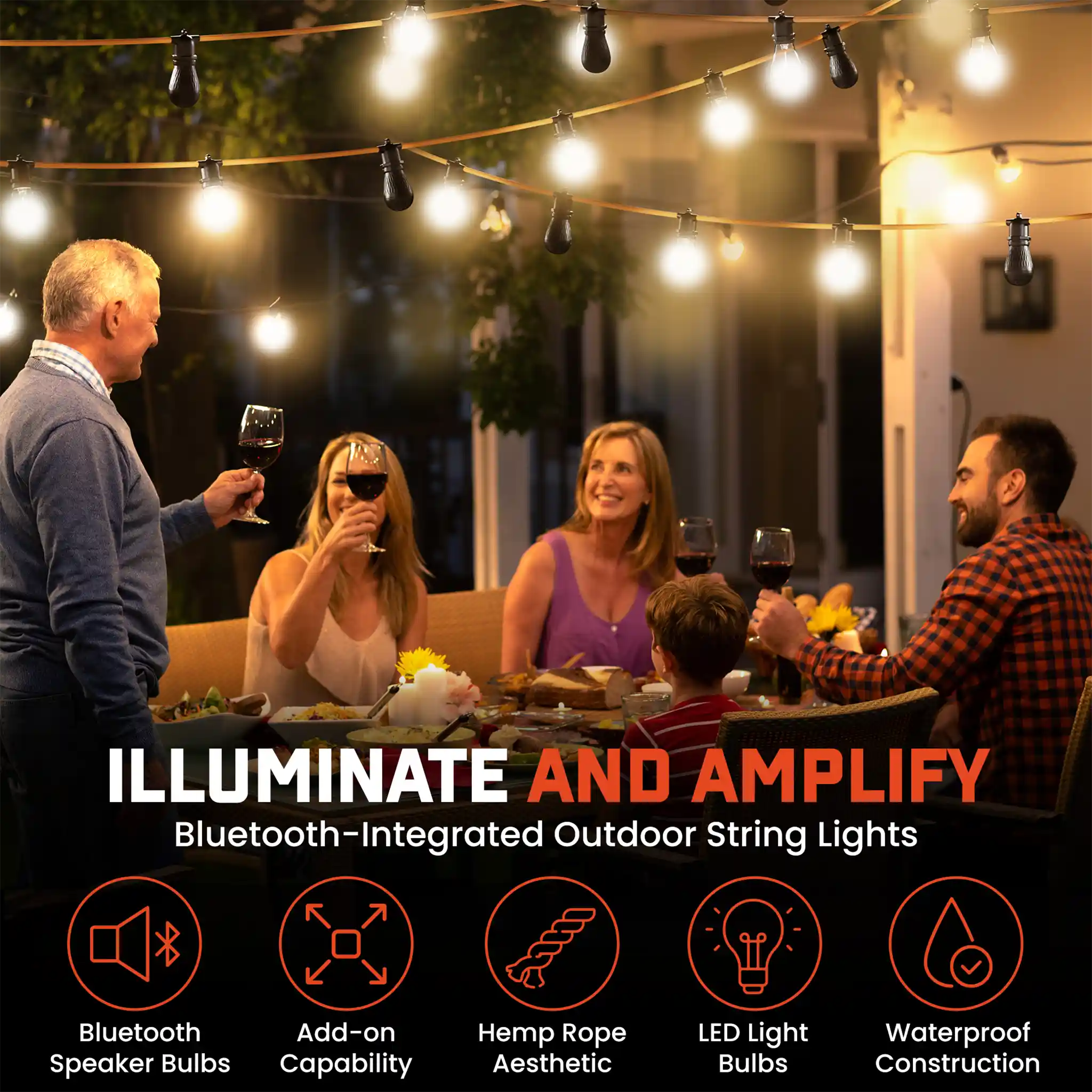 Camping String Lights with Speakers - Image 7
