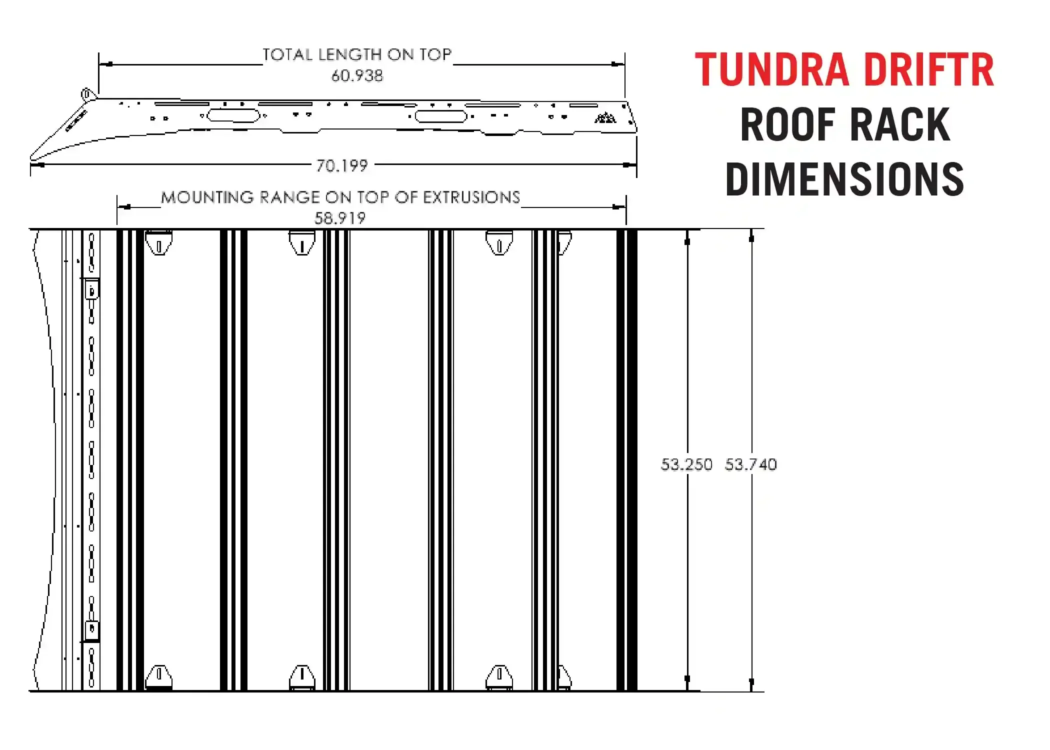 DRIFTR Toyota Tundra Roof Rack (2022-2026) - Image 9